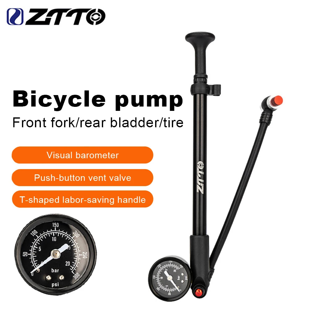 300PSI Bike Air Shock Absorber Tire Air Pump Portable