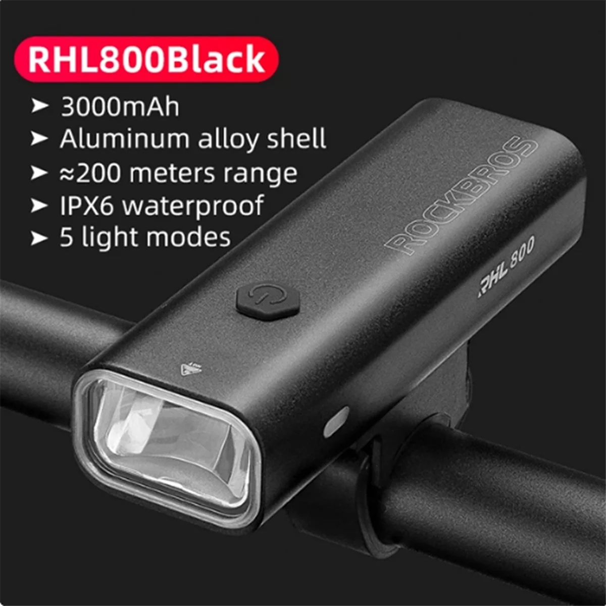 800LM USB Rechargeable Bicycle Front Head Light