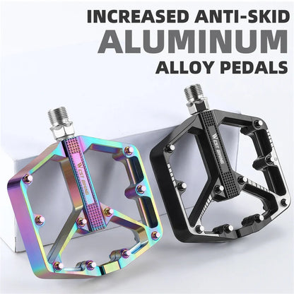 MTB 3 Bearings Anti Slip Flat Aluminum Alloy Bicycle Pedals