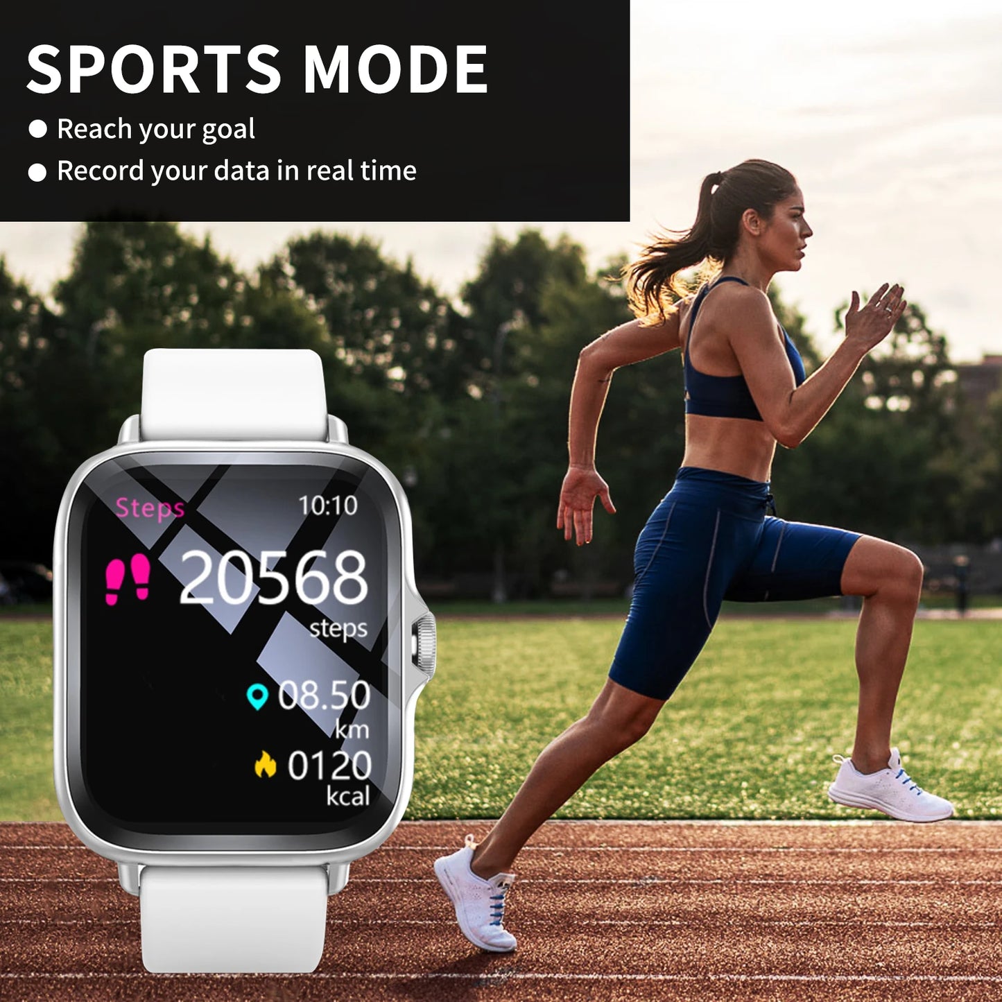 Smart watch, multi-sport mode, message reminder, custom wallpaper