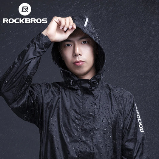 Cycling Waterproof Breathable Reflective Hooded Raincoat