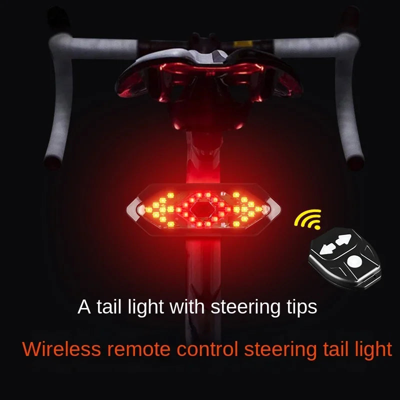 Bike Turn Signal Rear Light Remote Bicycle Lights LED USB Rechargeable Bicycle Lamp Bike Wireless Warning Tail Light