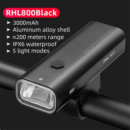 800LM USB Rechargeable Bicycle Front Headlight